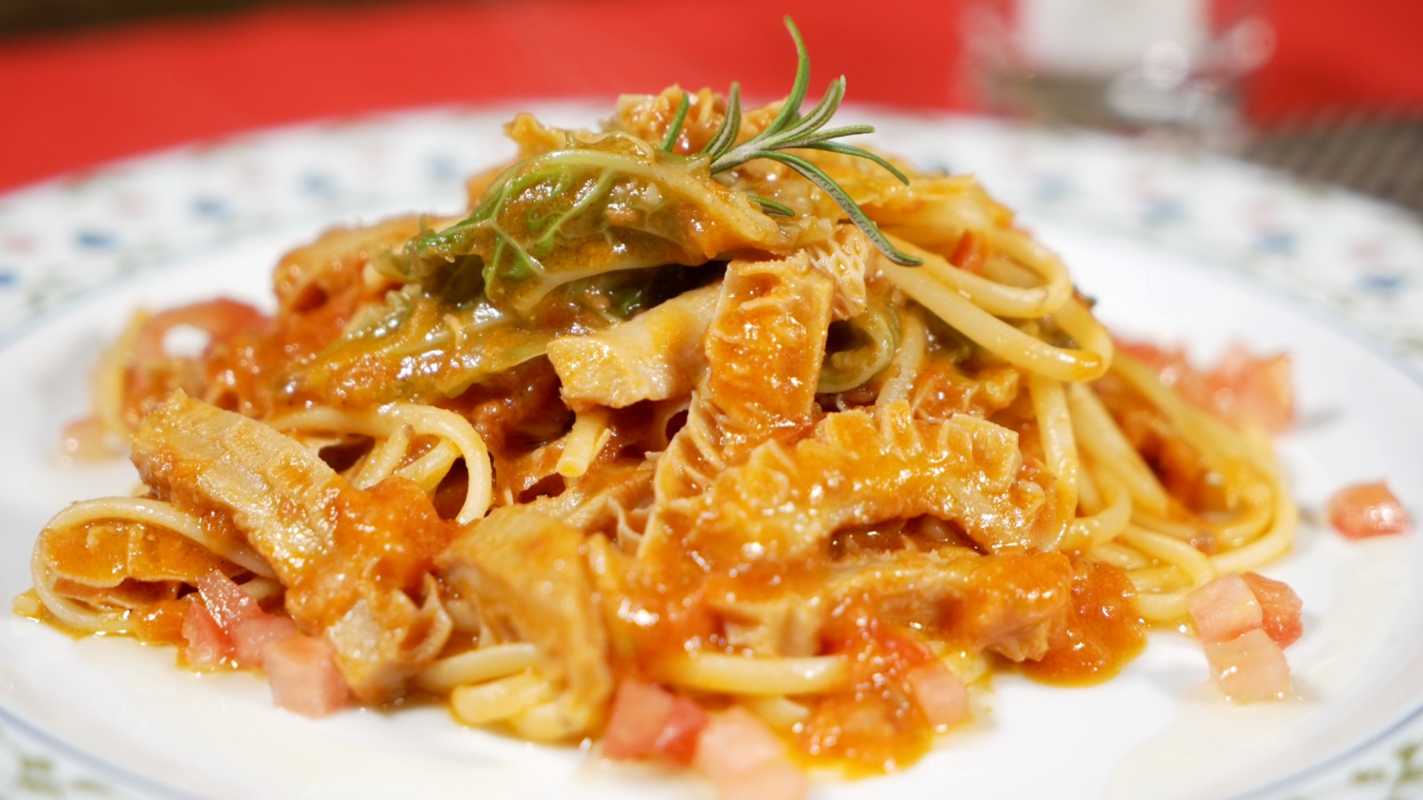 ハチノス入りローマ風スパゲッティ